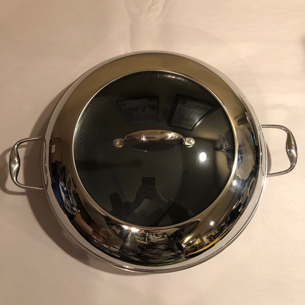 HexClad 14" Inch Hybrid Nonstick Frying Pan with Lid